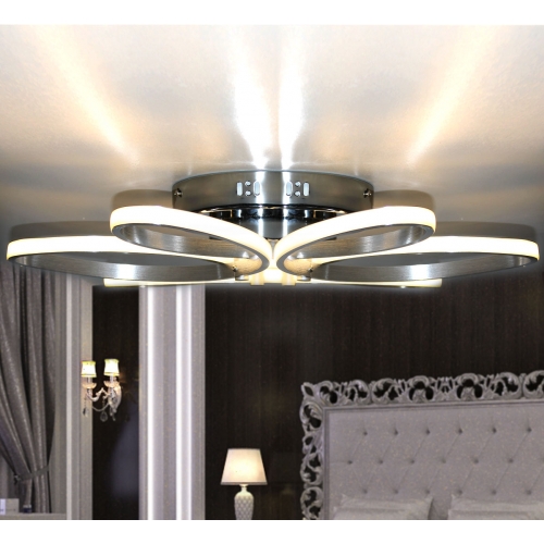 Srebrny plafon LED 60cm 3000K 48Watt - P142